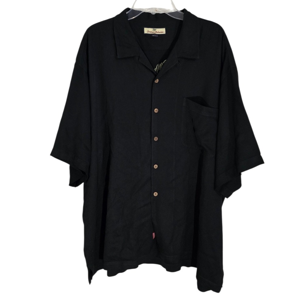 Tommy Bahama Mens XXL Silk Short Sleeve Button Down Shirt Swizzle Inn‎ Chill Out